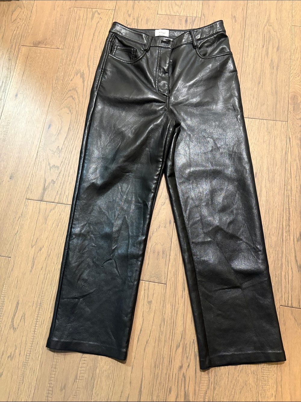 Wilfred Black Faux Leather Pants